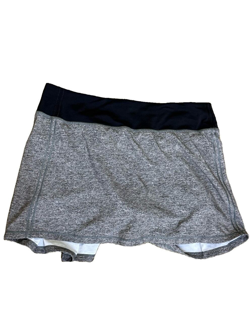 Lululemon Pace Rival Skirt Heather Lux Multi Gray Black Womens 8 Tall